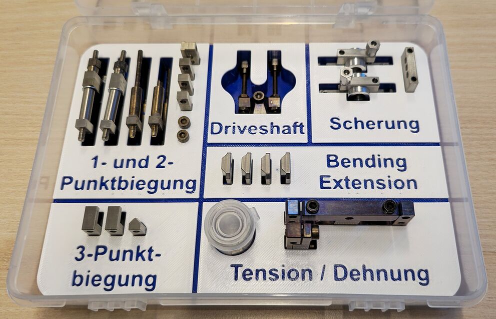Einlage für die verschiedenen Geometriebauteile der Dynamisch-mechanischen Analyse